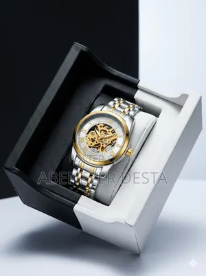 Image Is a Tevise Luxury Skeleton Automatic Watch.