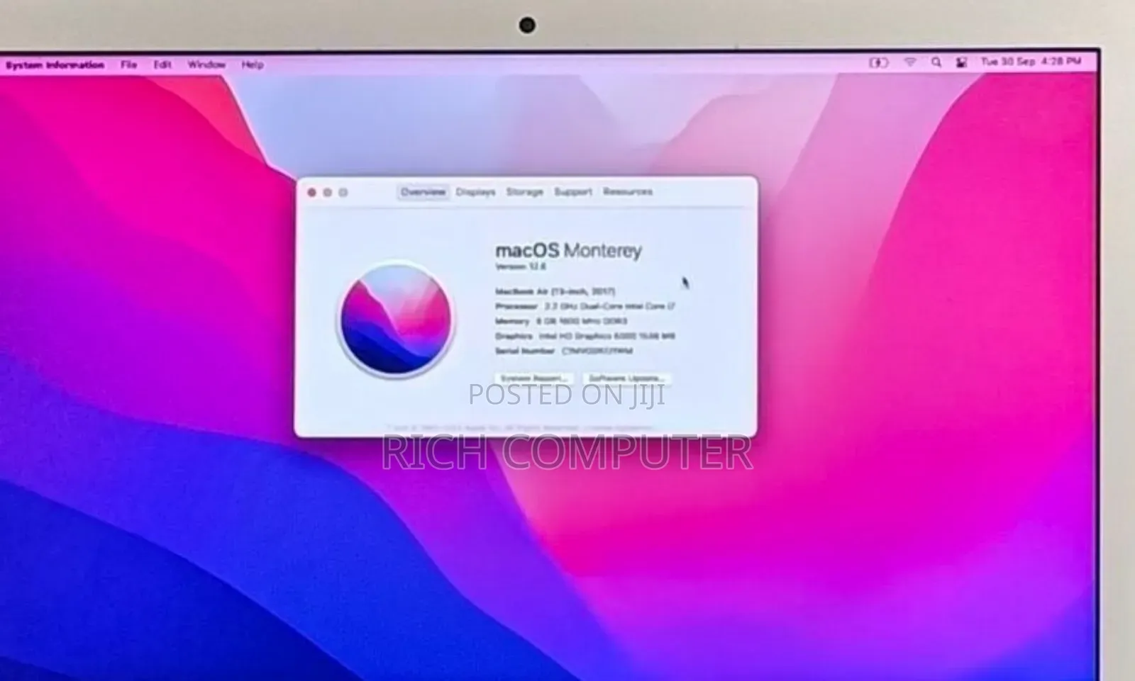 New Laptop Apple MacBook Pro 2017 8GB Intel Core i7 SSD 512GB
