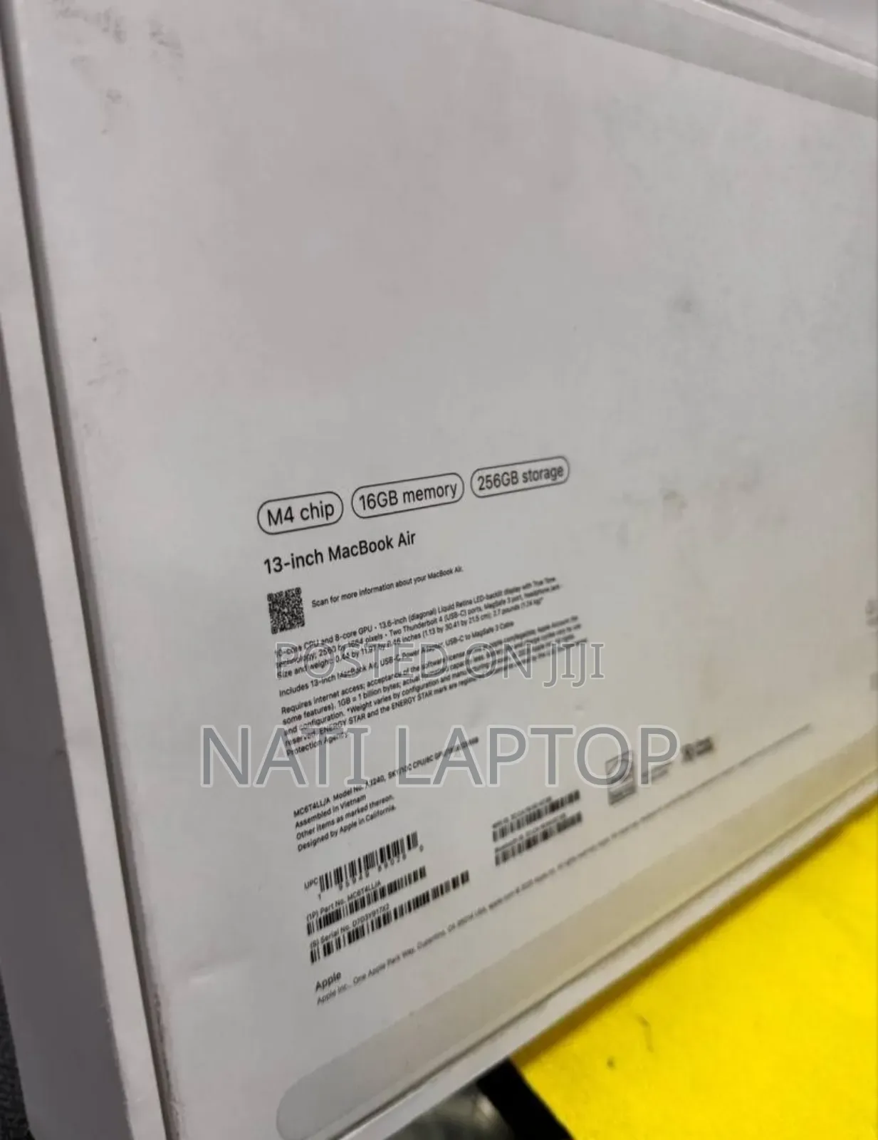 New Laptop Apple MacBook Air 2025 M4 13-inch 16GB Apple M4 SSD 256GB