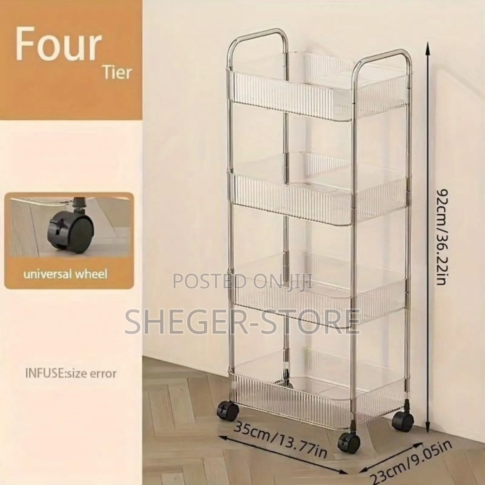Best Looking Design 4-Layer Movable Kitchen Storage Rack/Shelf