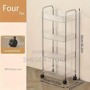 Best Looking Design 4-Layer Movable Kitchen Storage Rack/Shelf
