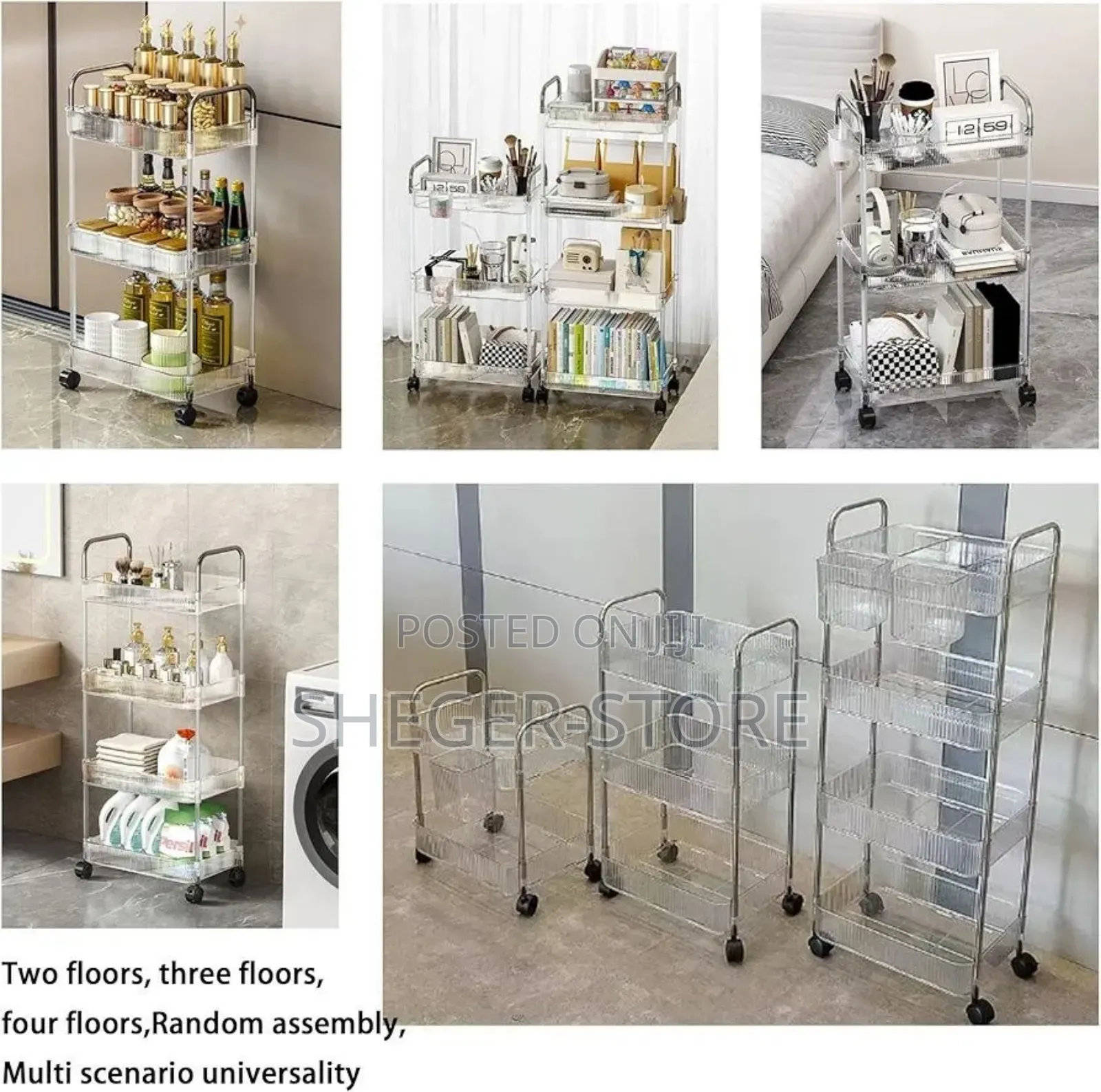 Best Looking Design 4-Layer Movable Kitchen Storage Rack/Shelf