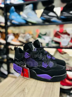 Nike Air Jordan 4 Retro "Purple Thunder"Fashion Unisex Sneaker