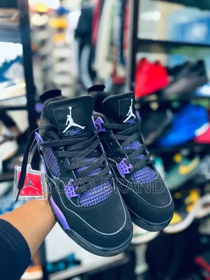 Nike Air Jordan 4 Retro "Purple Thunder"Fashion Unisex Sneaker