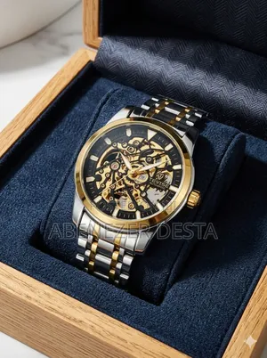 Tevise Skeleton Automatic Mechanical Watch, Featuring a Self-Winding