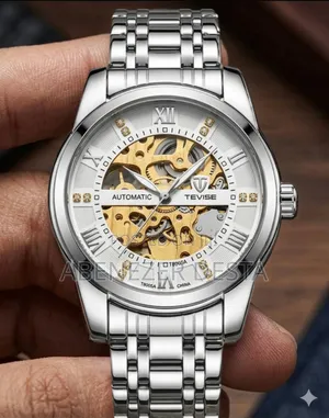 Tevise T9005a Automatic Mechanical Skeleton Wristwatch.