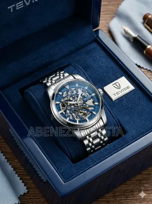 Men's Automatic Mechanical Watch,A Hollow Dial, Stainless Steel Band