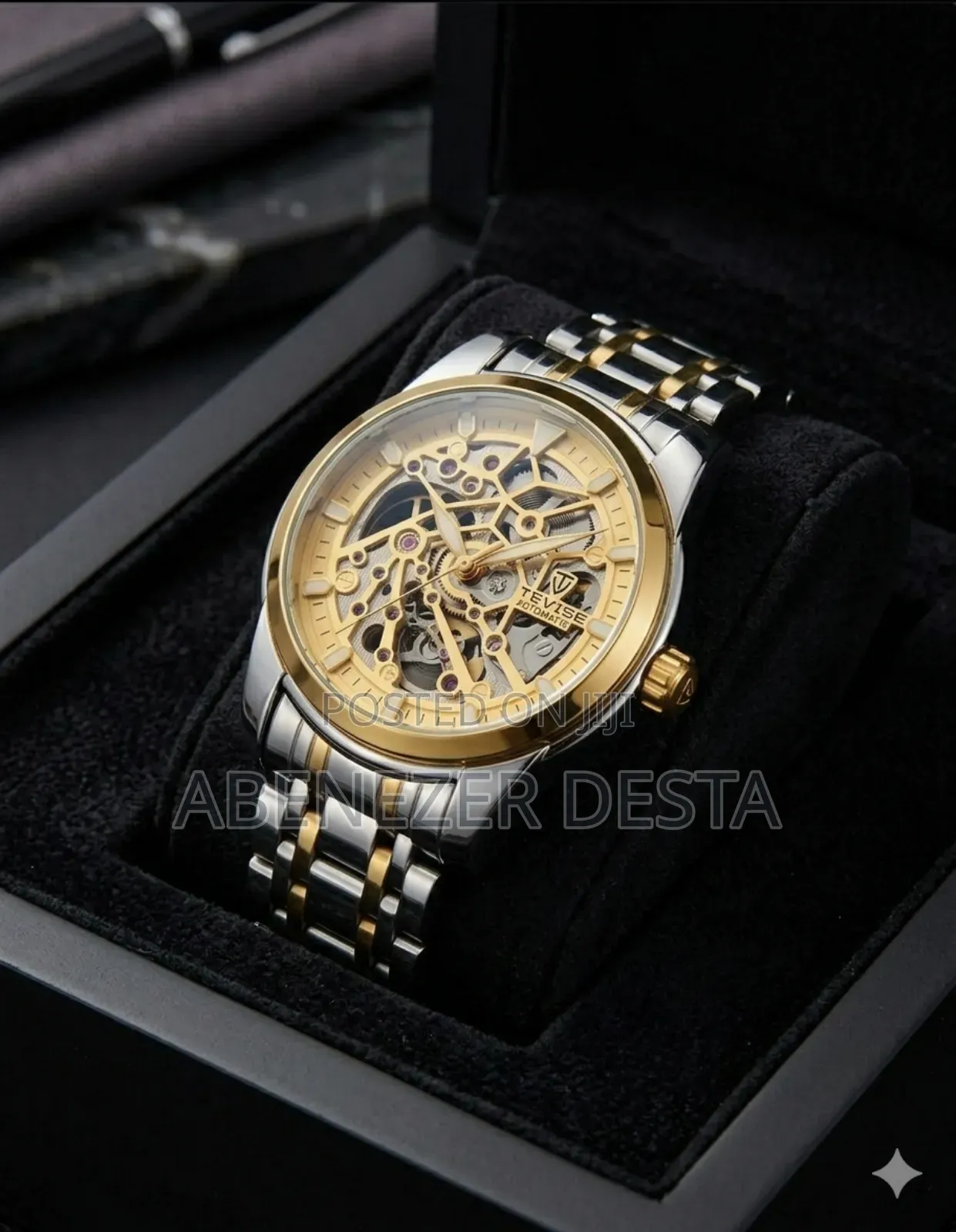 Tevise Luxury Skeleton Automatic Mechanical Watch, Commonly Sold For