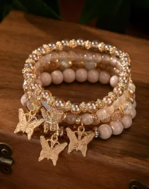 4pcs/Set Butterfly Starfish Pendant Bracelet Set,