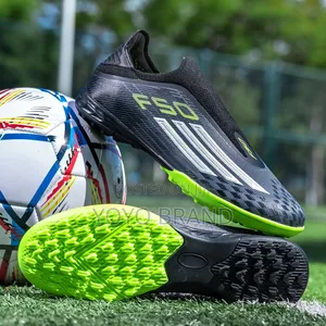 Black Soccer Cleat With Neon Green Sole Futsal Soccer Cleats