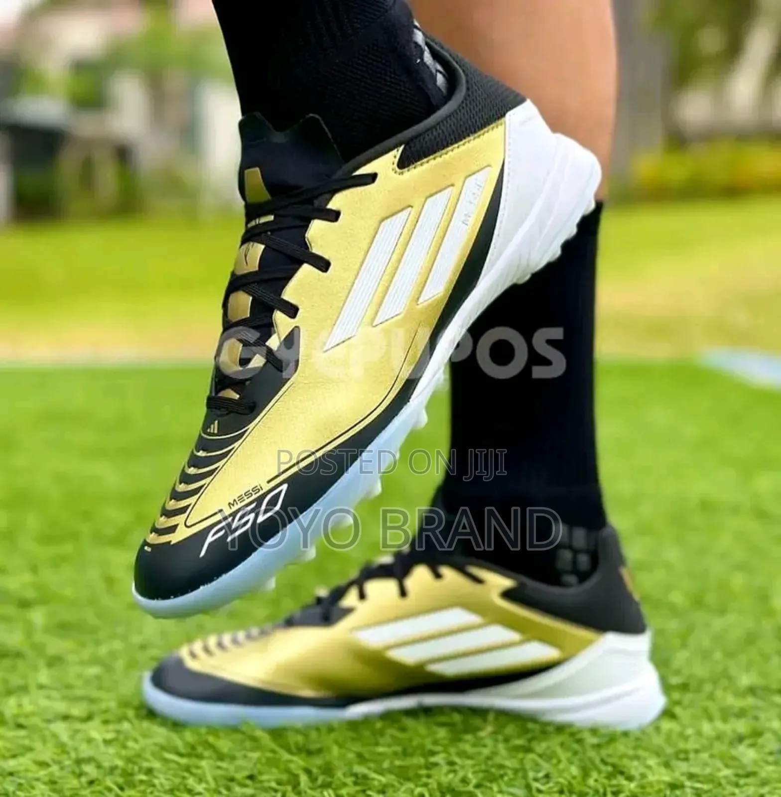 Adidas F50 League Messi Tf Gold/Metalic /Clod White/Soccer Cleats