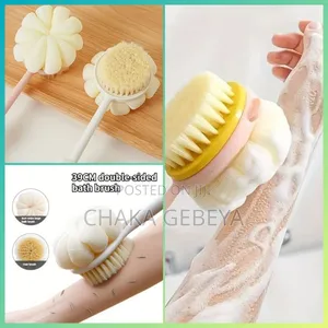 Double‐Sided Bath Brush – Ergonomic Handle,Soft Bristles,Back Scrubber