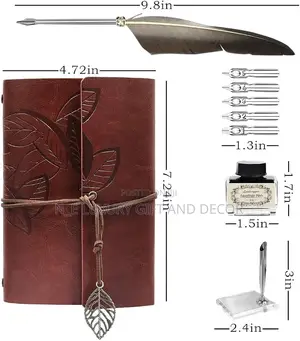 Quill Pen With Note Book.