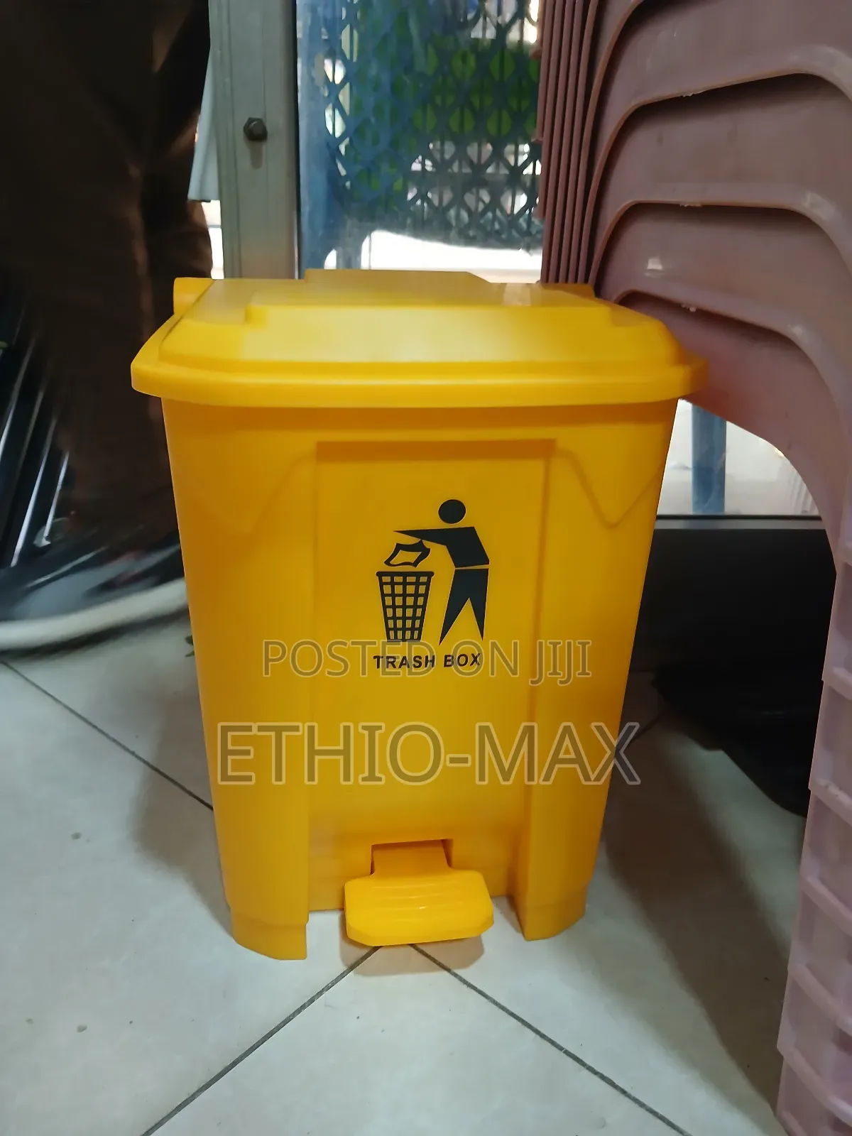 20l Trash Box – Yellow Garbage Can | Durable Compact 