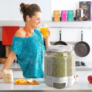 Space‐Saving Rice Bean Storage – With Garlic Tray – Addis