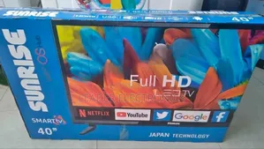 Sunrise Tv 40" Smart Android Tv Double Glass