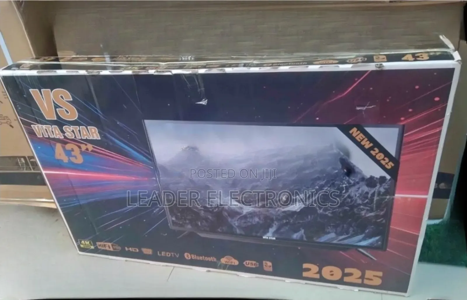 Vitastar Tv 43" Smart Android Tv Double Glass Tv New Arrival