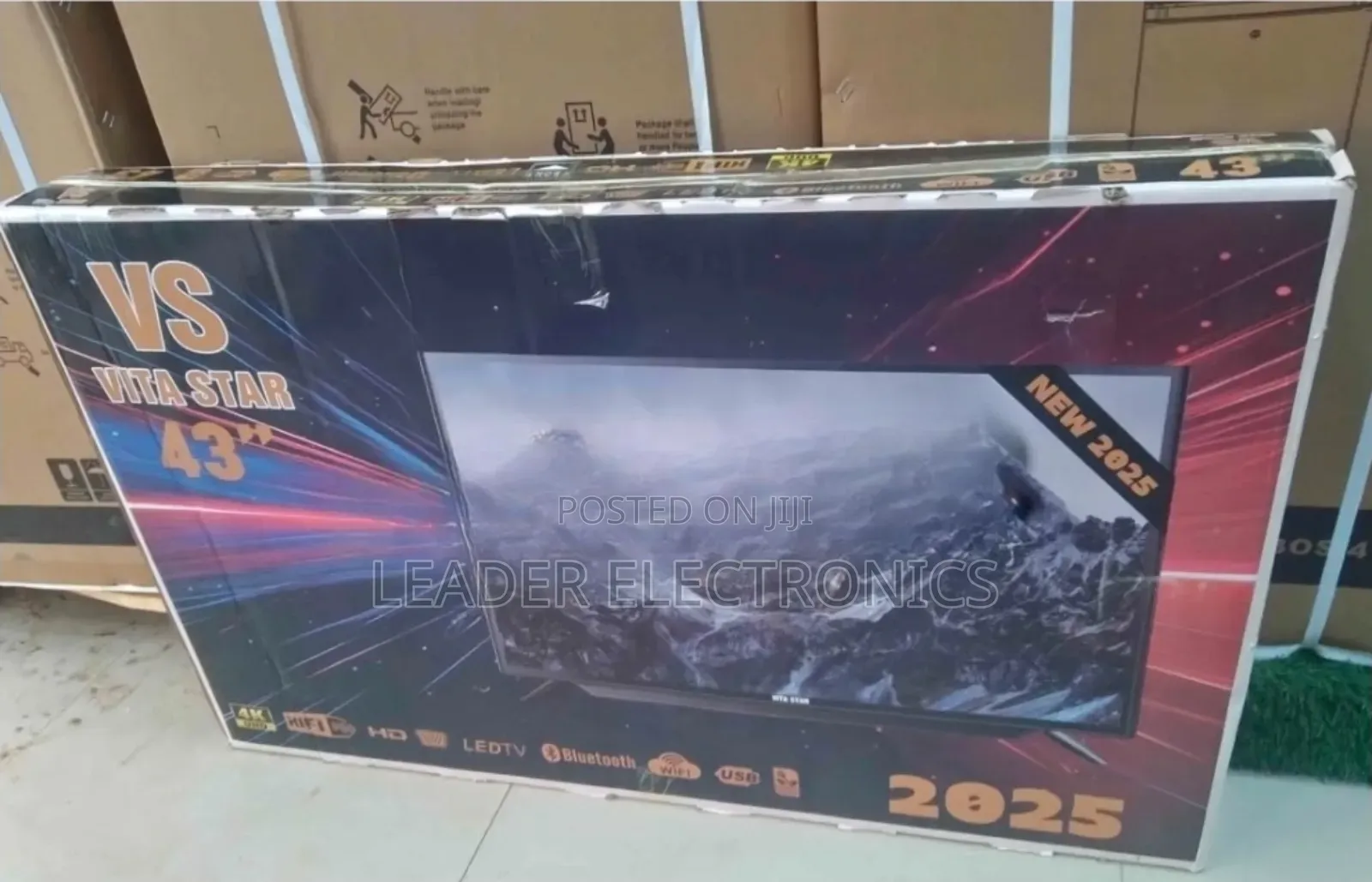 Vitastar Tv 43" Smart Android Tv Double Glass Tv New Arrival