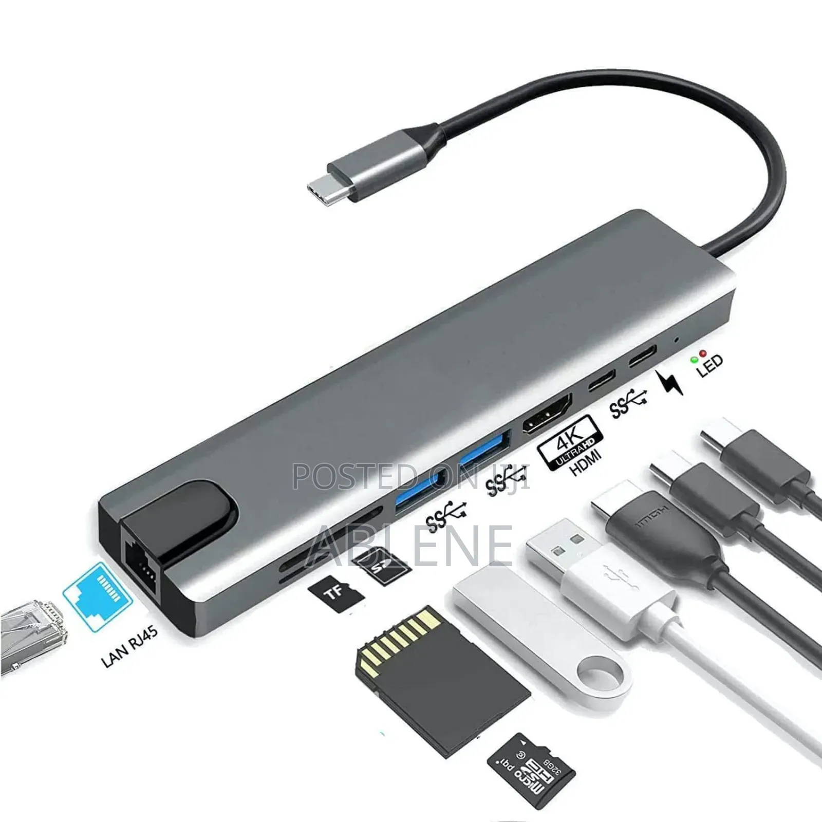 8 in 1 Hub (Type C Adapter)