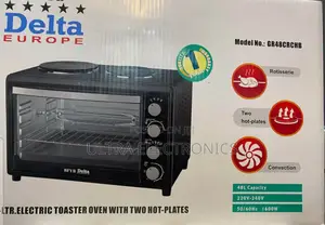Delta Europe 48l Electric Toaster Oven (Model No. Gr48crchb) With Two