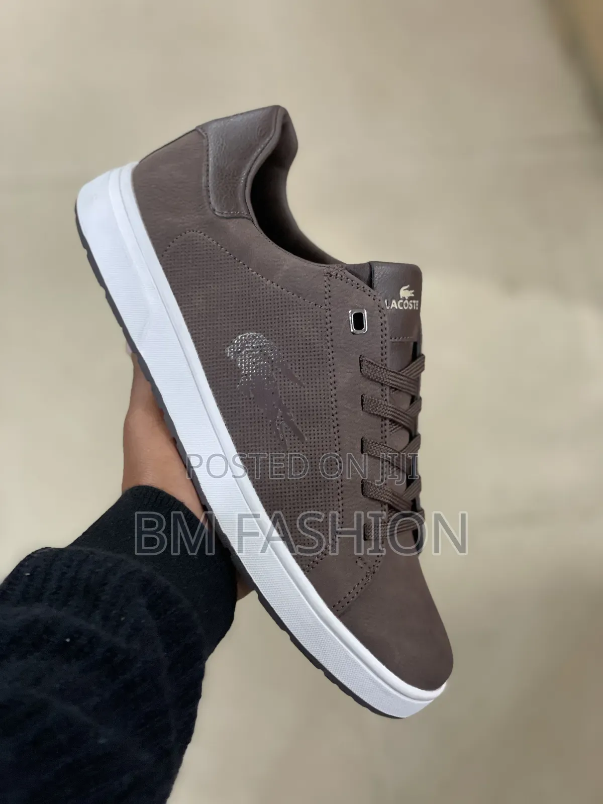 Lacoste Dark Brown Court Sneakers