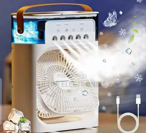 In-1 Portable Mini Evaporative Air Cooler, Humidifier, and Fan.