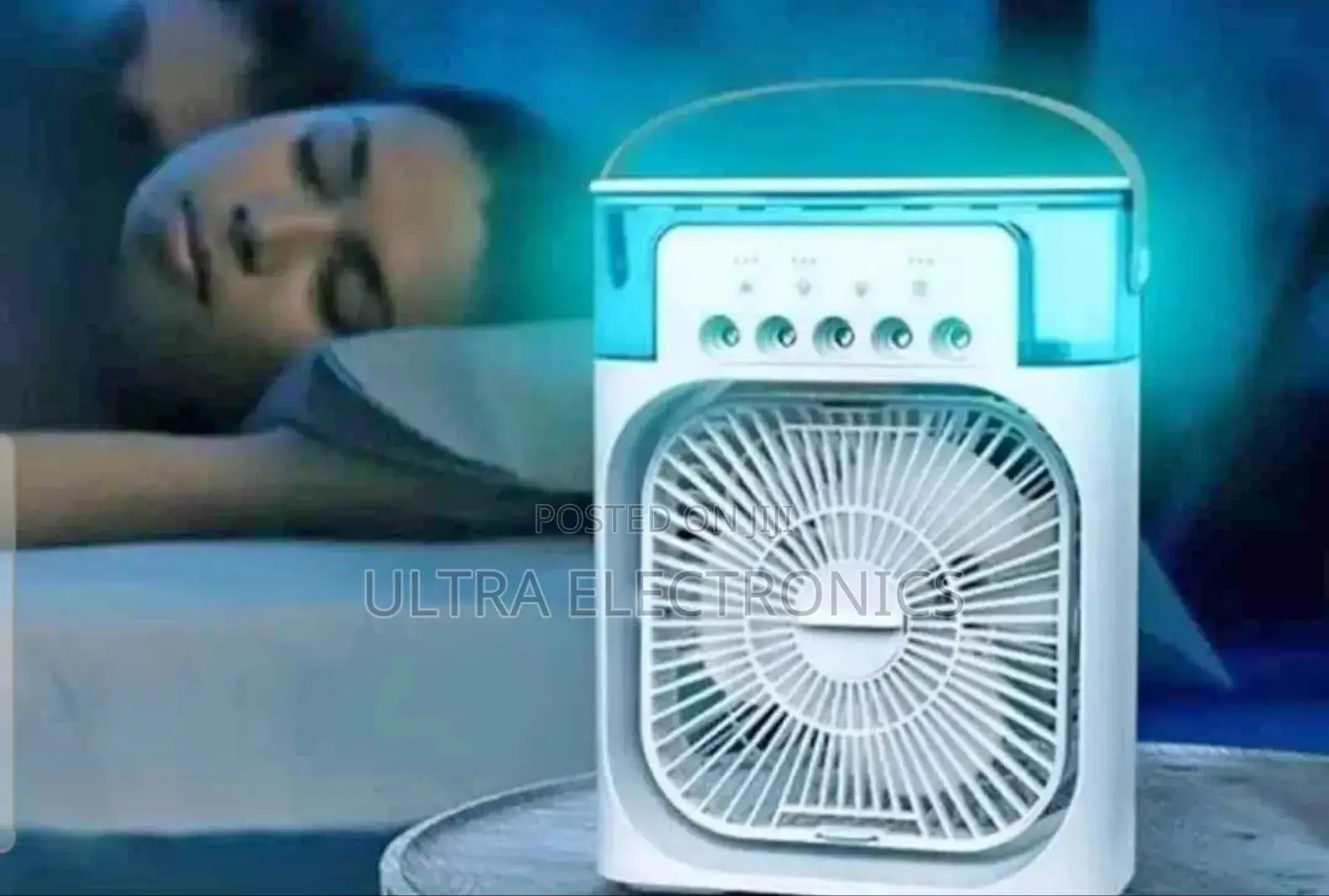 In-1 Portable Mini Evaporative Air Cooler, Humidifier, and Fan.