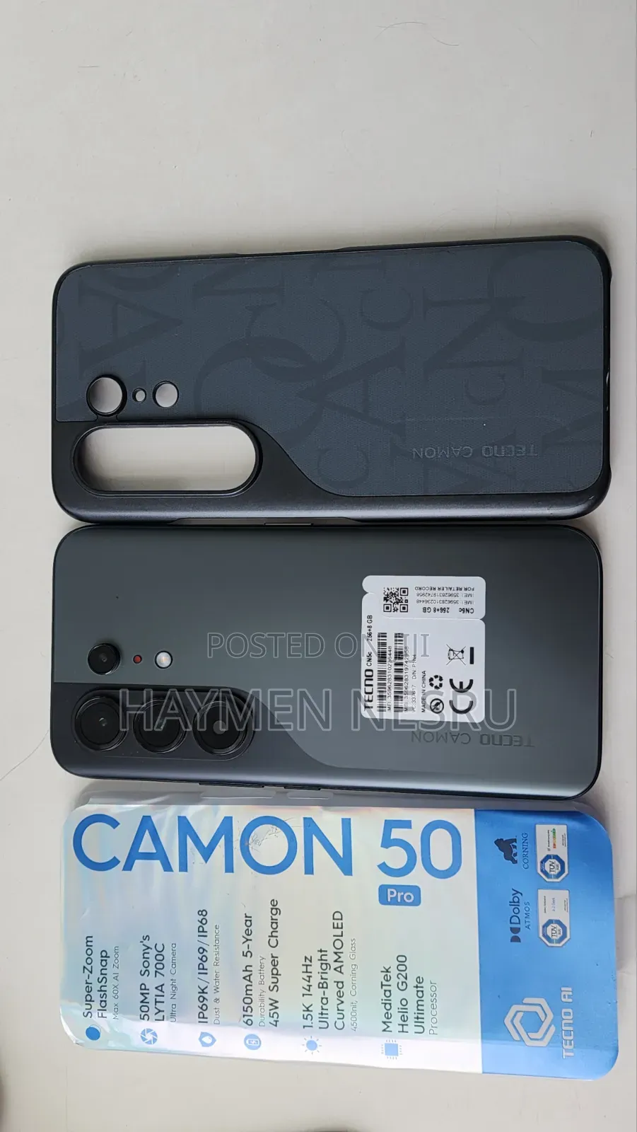 New Tecno Camon 50 Pro 256 GB Black