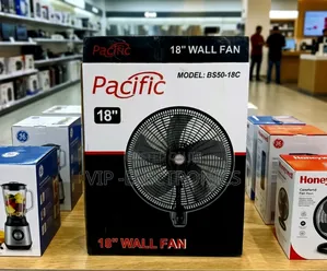 Pacific 18 Inch Wall Fan Powerful Cooling Space-Saving Design