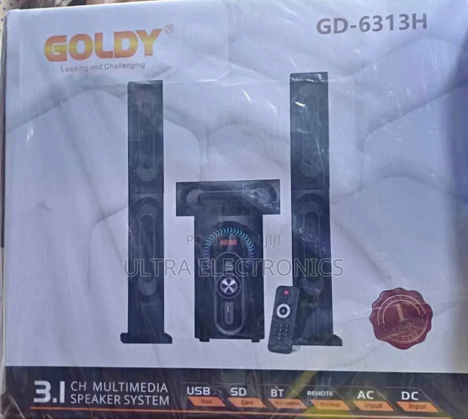 Goldy Gd-6313h 3.1 Channel Multimedia Speaker System. Features