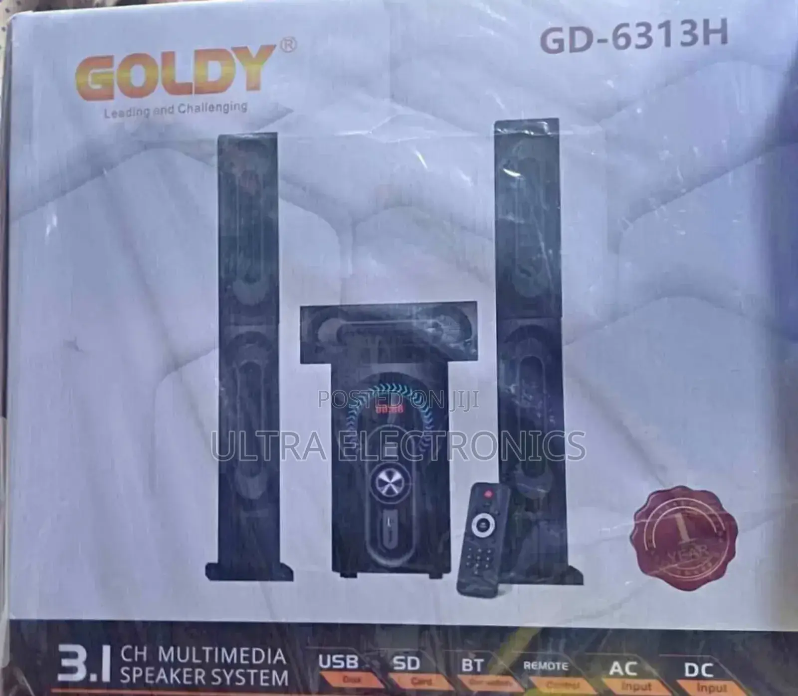Goldy Gd-6313h 3.1 Channel Multimedia Speaker System. Features