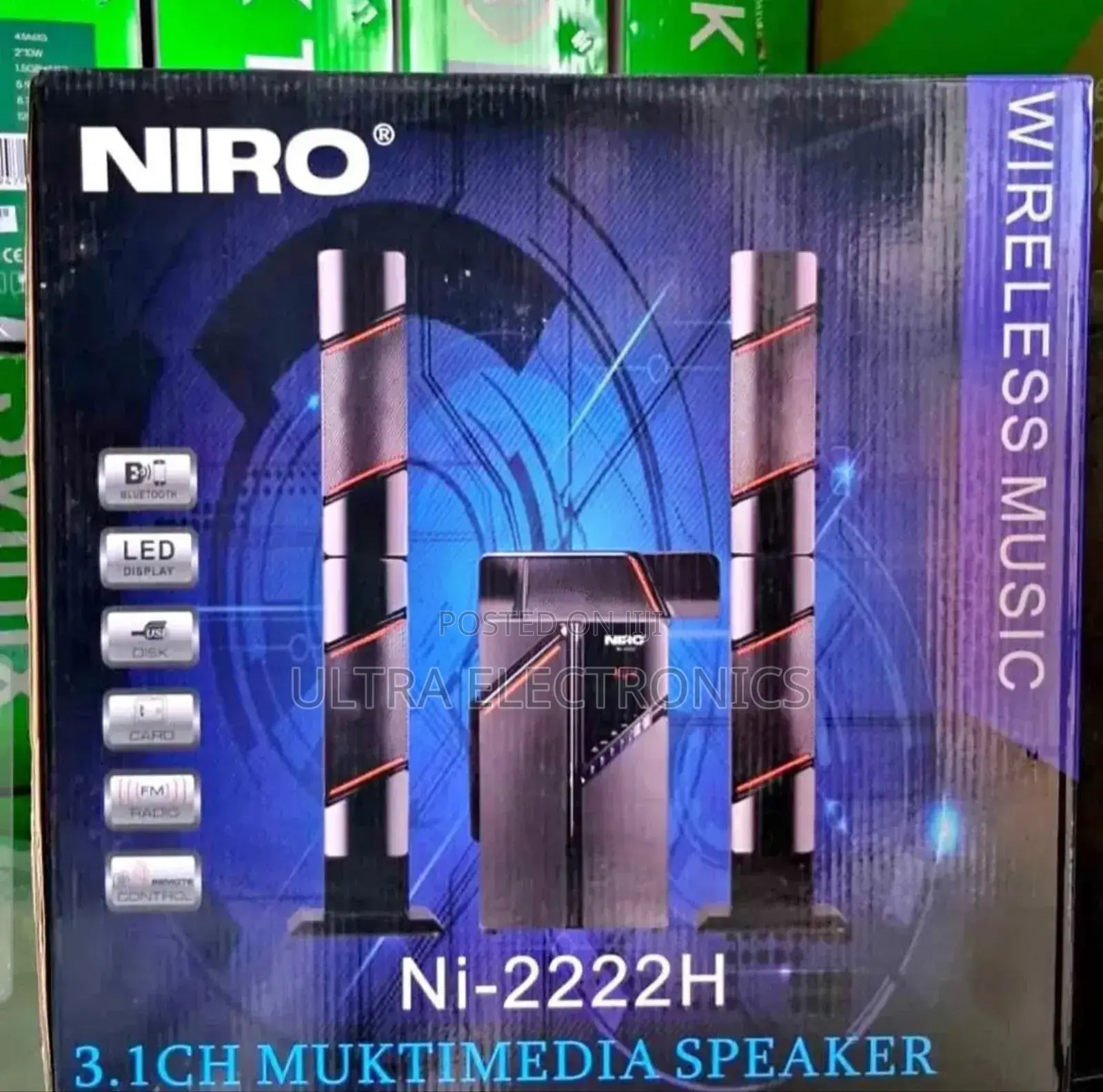 Niro Ni-2222h 3.1 Channel Multimedia Speaker