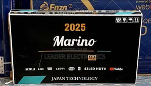 Marino Tv 43" Smart Android Tv Double Glass Tv Japan Technology