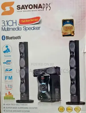 Speaker Sayona 3.1ch Multimedia System. Features: Bluetooth Conn