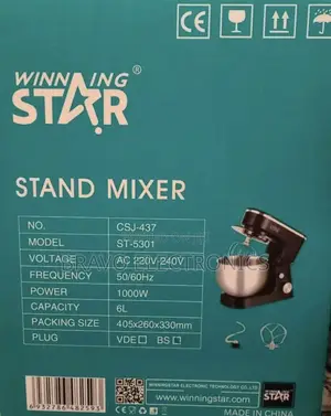 Winning Star 6l Stand Mixer ዊኒንግ እስታር የሊጥ ሟብኪያ