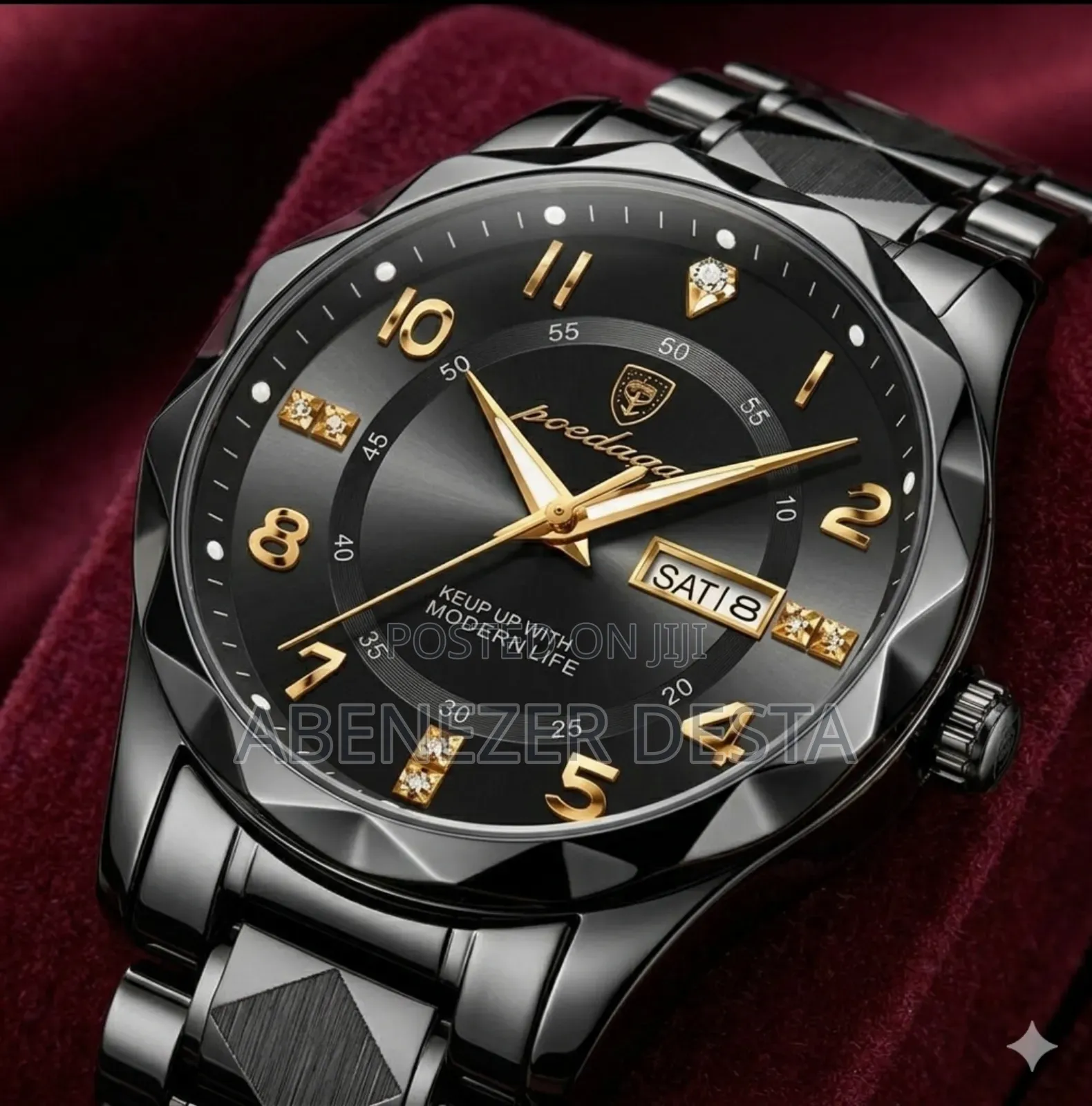 Poedagar Luxury Business Quartz Wristwatch, Featuring a Waterproof