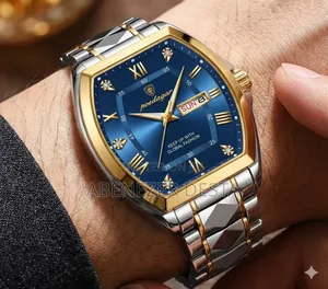 Poedagar Luxury Stainless Steel Men's Watch With Acase, Model 958
