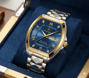 Poedagar Luxury Stainless Steel Men's Watch With Acase, Model 958