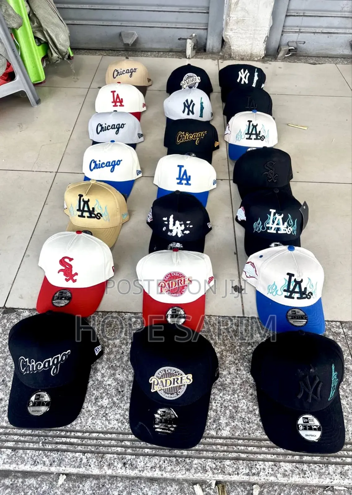 (Assorted American Baseball Caps)