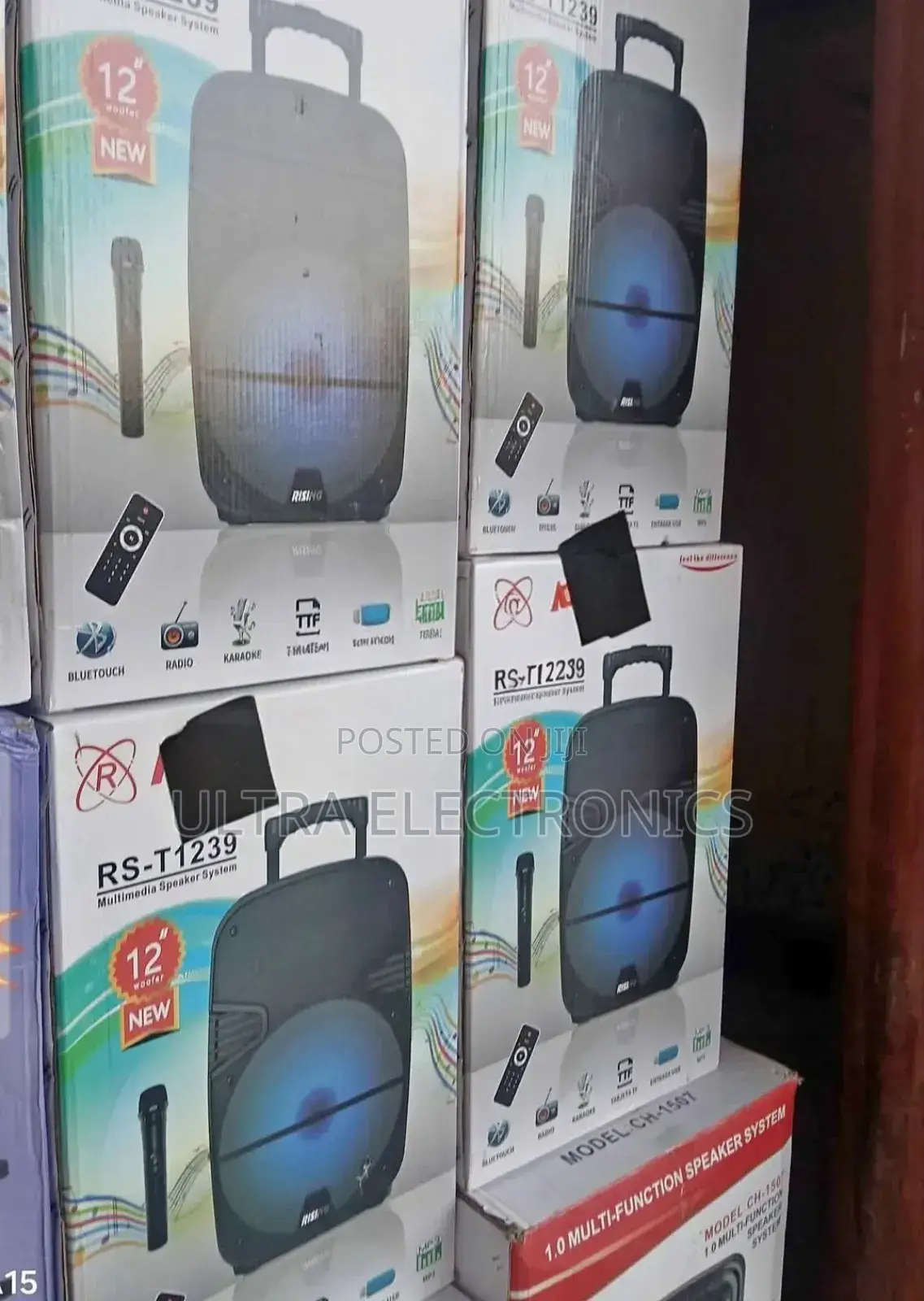 Rising Rs-T1239 Multimedia Speaker System, Which Is a Portable Trolley