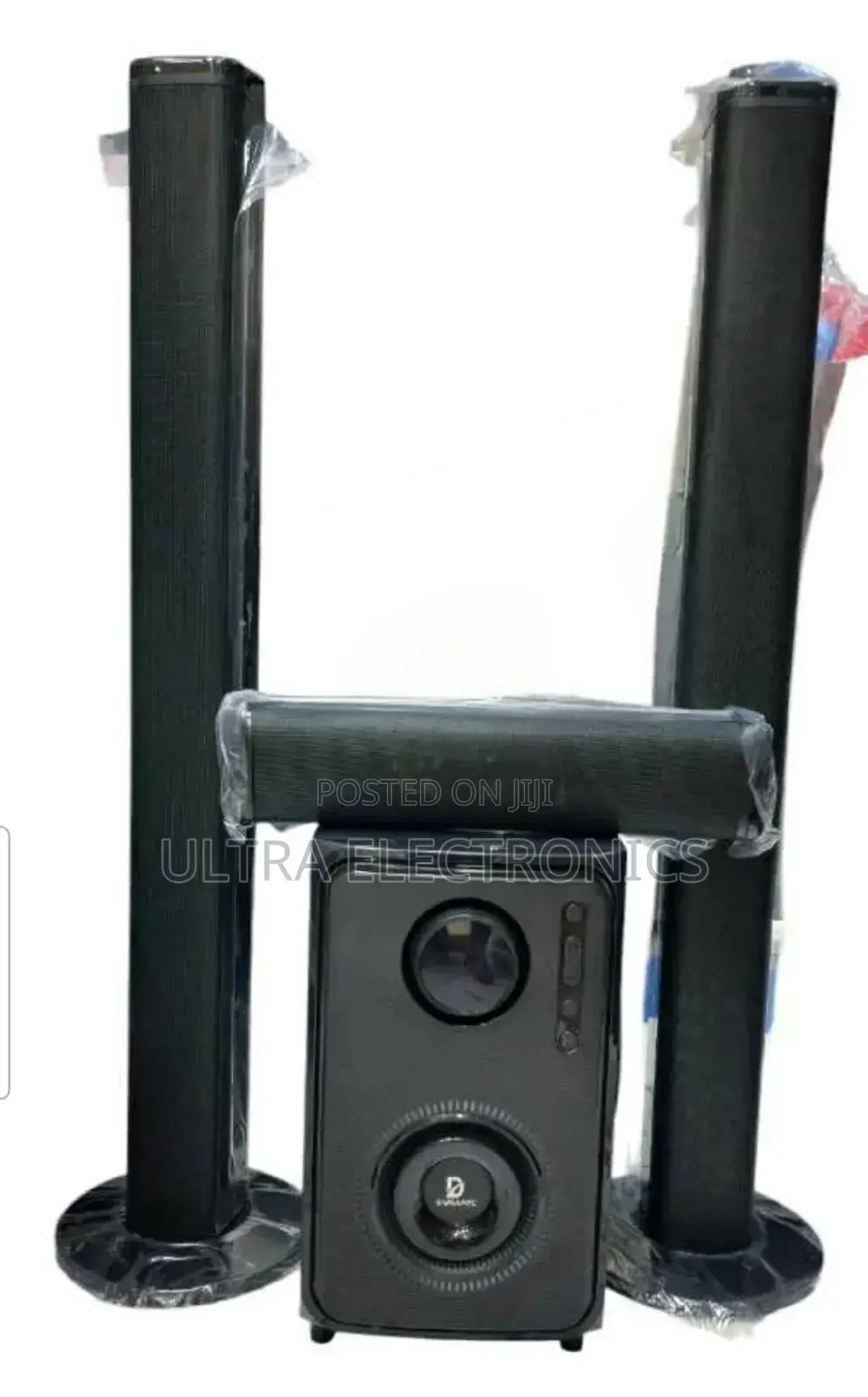 Home Theater Speaker System. It Features Bluetooth