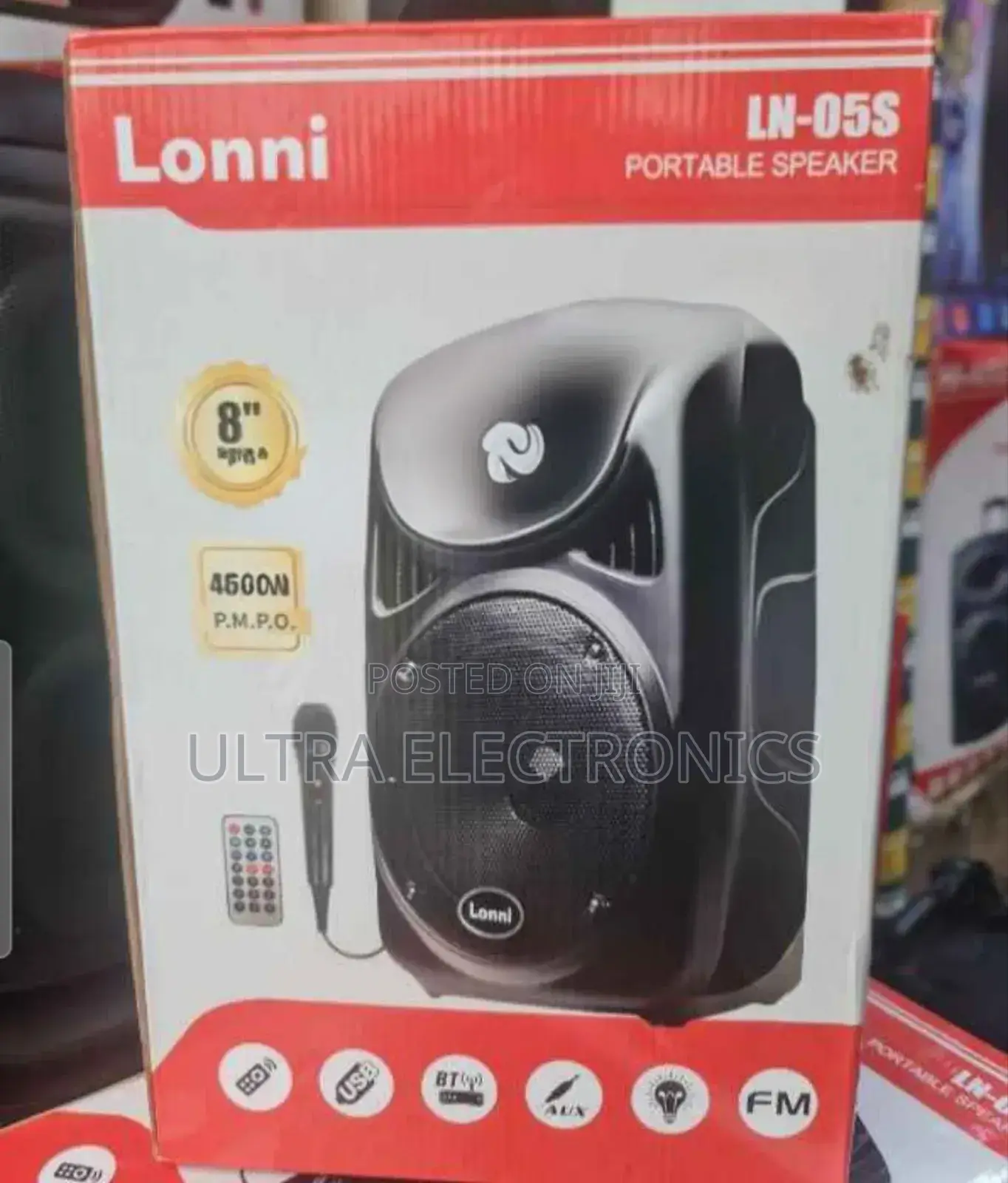 Lonni Ln-05s Portable Speaker. Size: 8-Inch Speaker Driver.