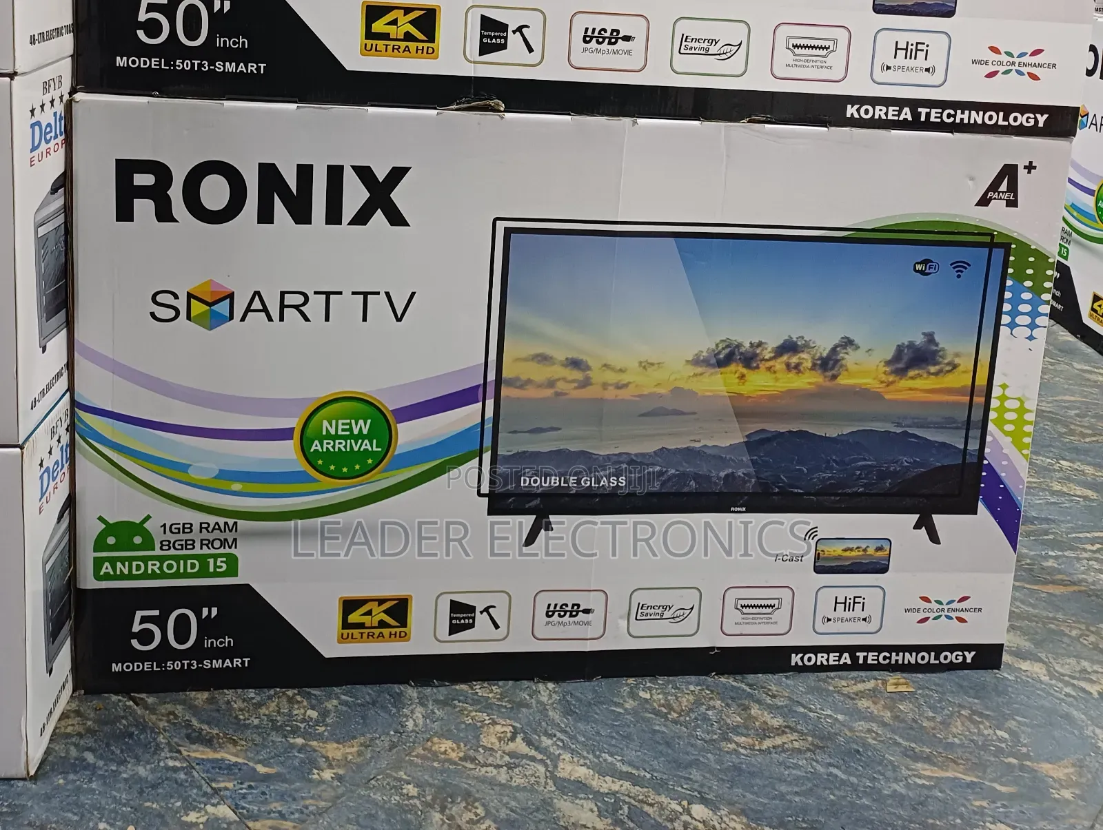 Ronix Tv 50" Smart Android Tv Android Version 15.0 Korea Technology