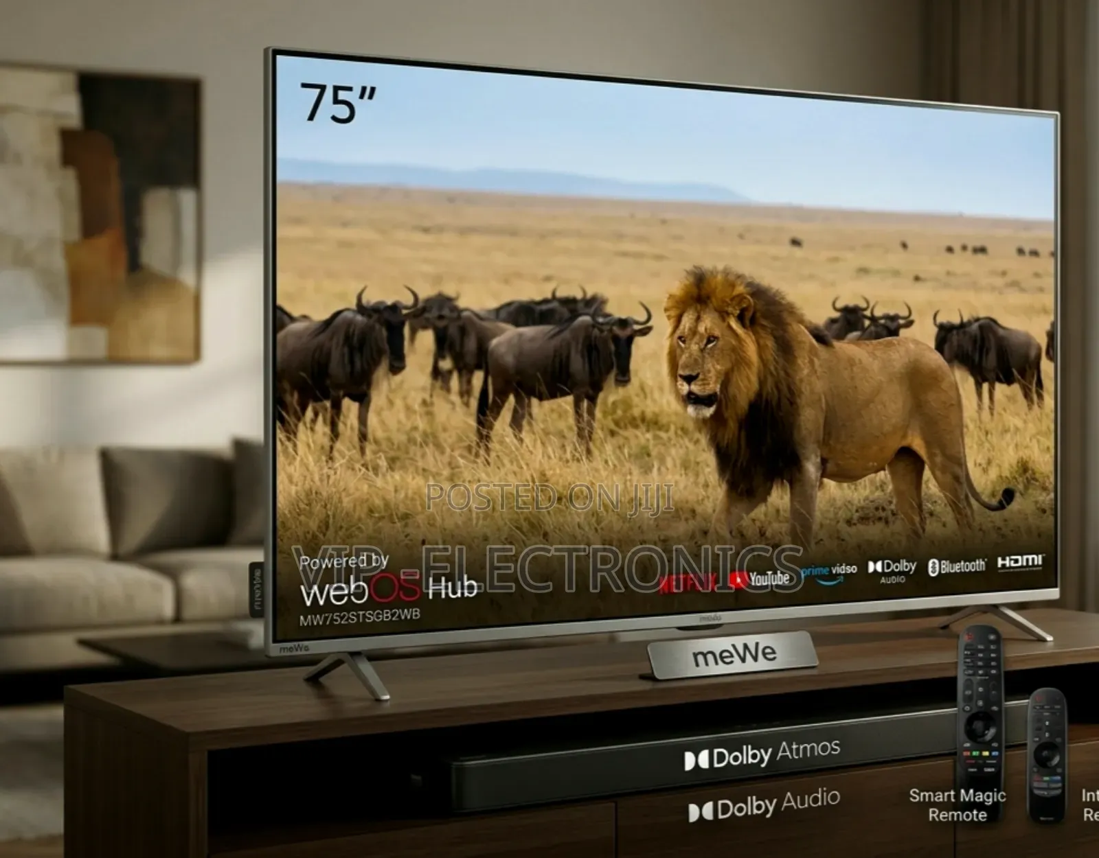 Mewe 75 Inch Tv Uhd Smart Tv Powered by Webos Hub Original Mewe