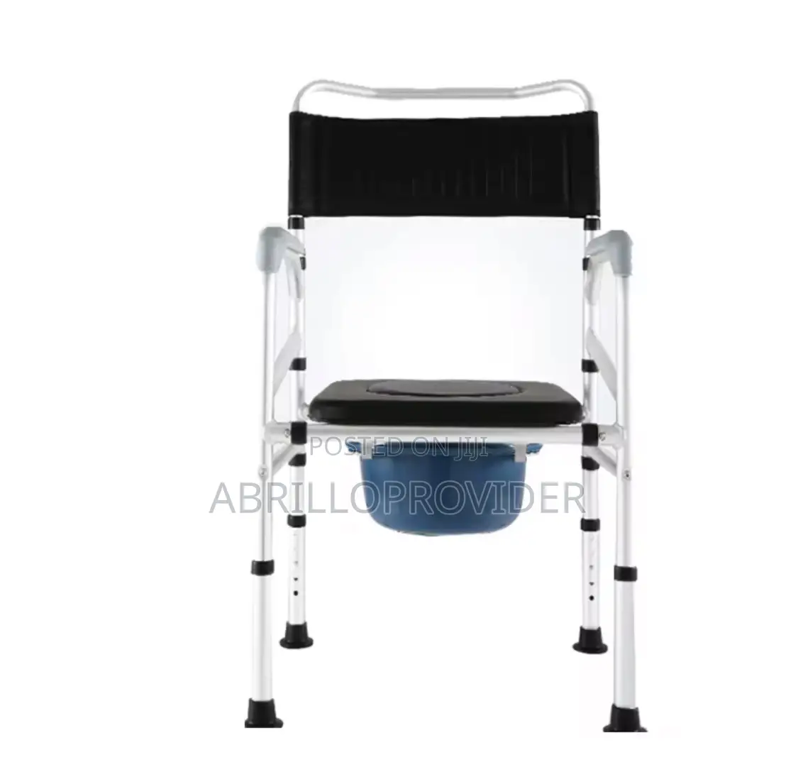 Comodo Aumento Plegable Steel Commode Chair