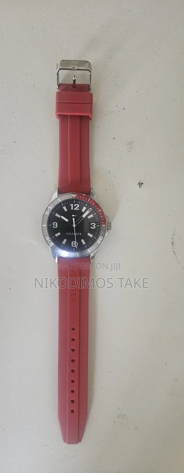 Tommy Hilfiger Red Silicone Strap Watch