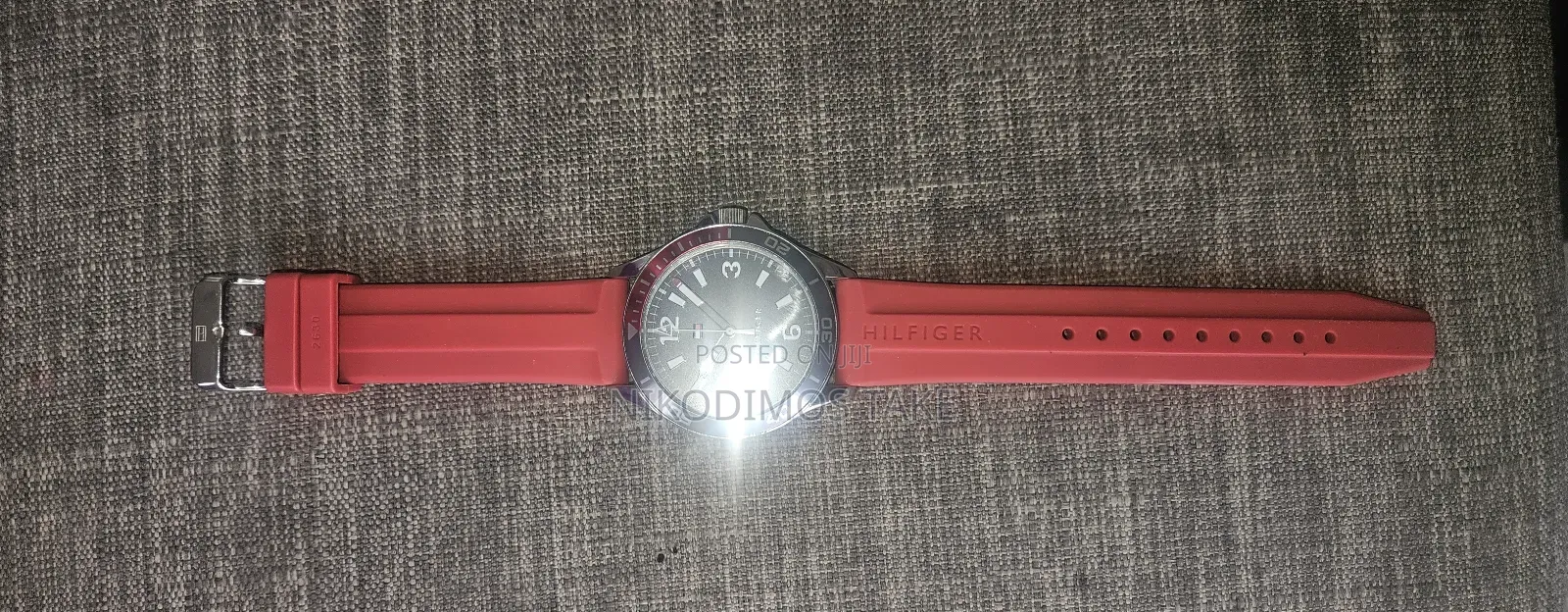 Tommy Hilfiger Red Silicone Strap Watch