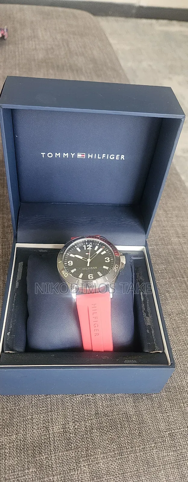 Tommy Hilfiger Red Silicone Strap Watch