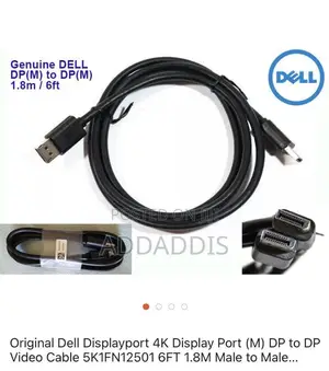 Original Dell Display Port Video Cable 5k1fn12501 Male to Male
