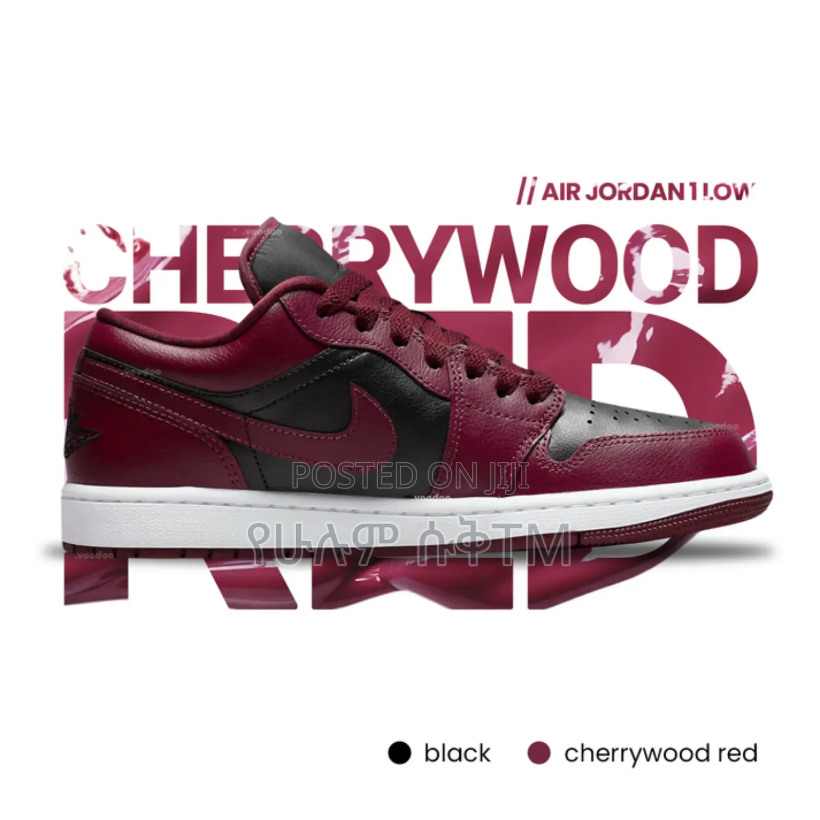 Nike Air Jordan 1 Low 'Cherrywood Red/Black' Men's Shoes